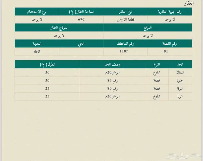 للبيع ارض سكنية في الجلة سعر مميز 0