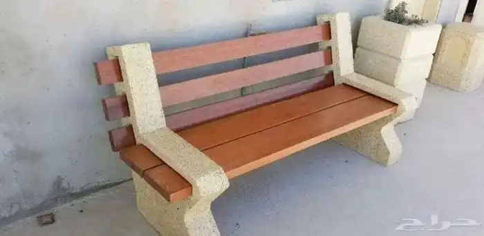 كراسي خرسانيه احواض زهور جميع اعمال زينة الحدائق 12