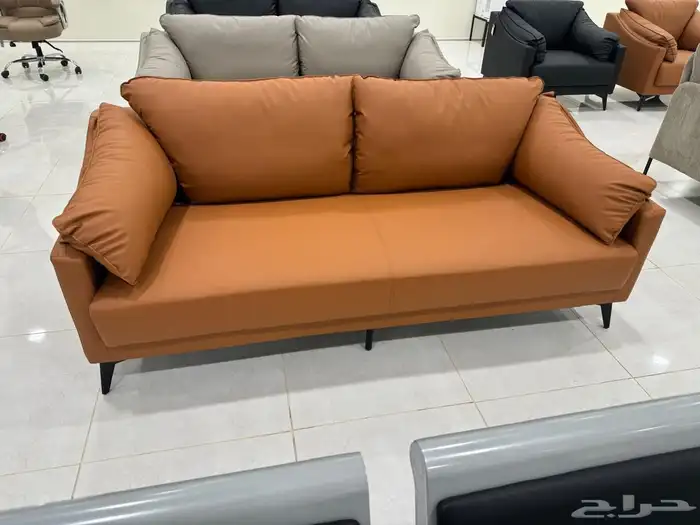 كنب جلد مكتبي فخامة كل ألوان متوفر 3