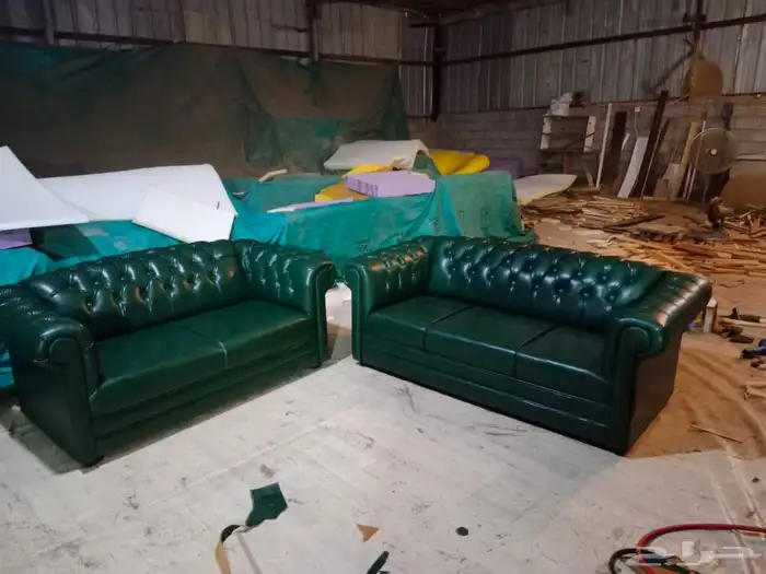 كنب جلد مكتبي فخامة كل ألوان متوفر 9