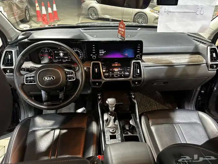 كيا سورنتو ازرق غامق 2021 ديزل بطاقة جمركية وارد كوريا 9