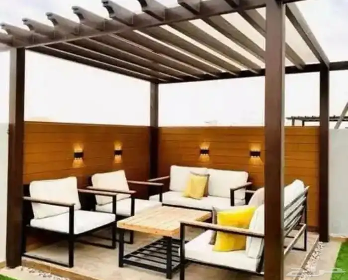 تفصيل جلسات خارجيه وكراسي خشب 9