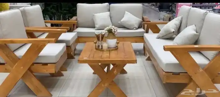 تفصيل جلسات خارجيه وكراسي خشب 3