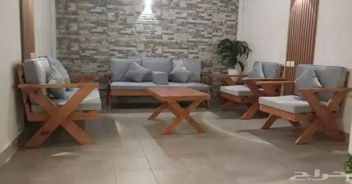 تفصيل جلسات خارجيه وكراسي خشب 10