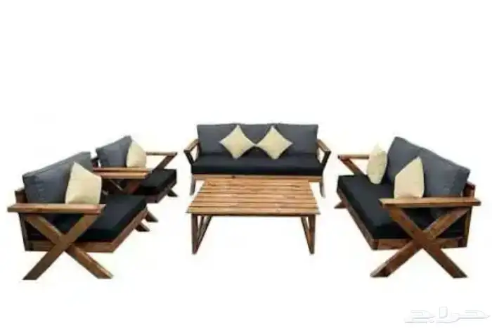 تفصيل جلسات خارجيه وكراسي خشب 2