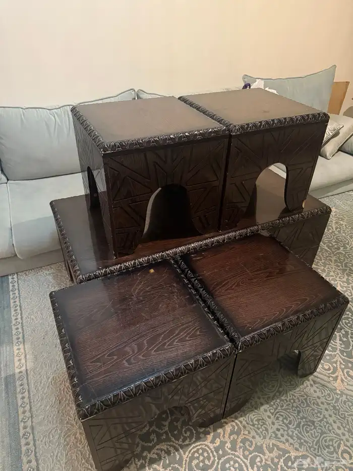 طاولات خشب العدد 4خدمة 1رئيسيه كبيره الخشب جودة الجودة 0