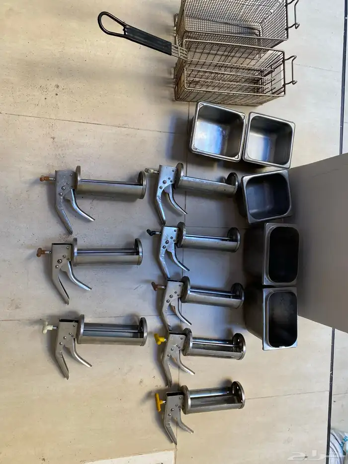 للمطاعم شبك قلي مقسم للبرقر واحد للبطاطس 3