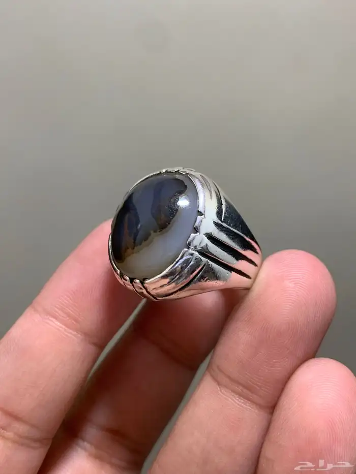 خاتم عقيق يماني مصور وجه طبيعي 100 نوادر الاحجار 2 2