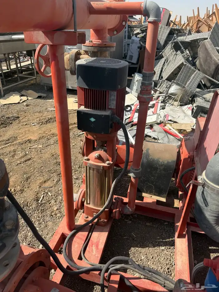 مضخه حريق دفاع مدني ثلاث نضام سيفيكو شغال للبيع مقاس 750 جال 5