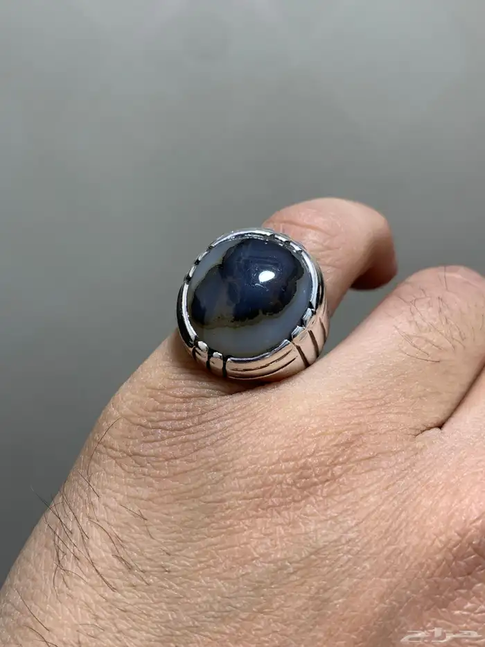 خاتم عقيق يماني مصور وجه طبيعي 100 نوادر الاحجار 2 6