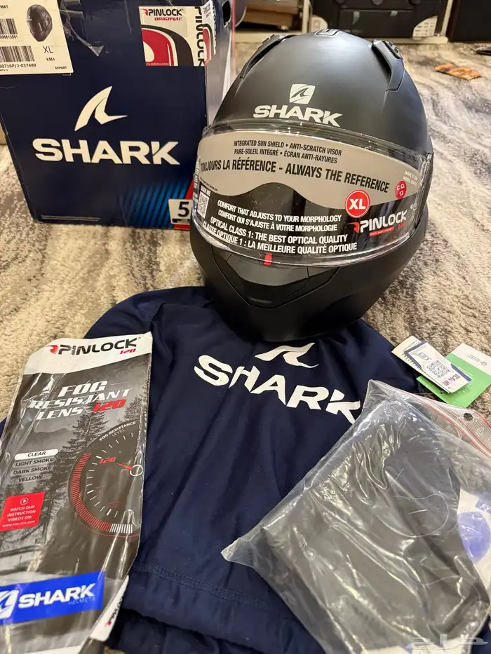 Shark Evo Gt Blank Mat Modular  خوذة باللون الأسود 0