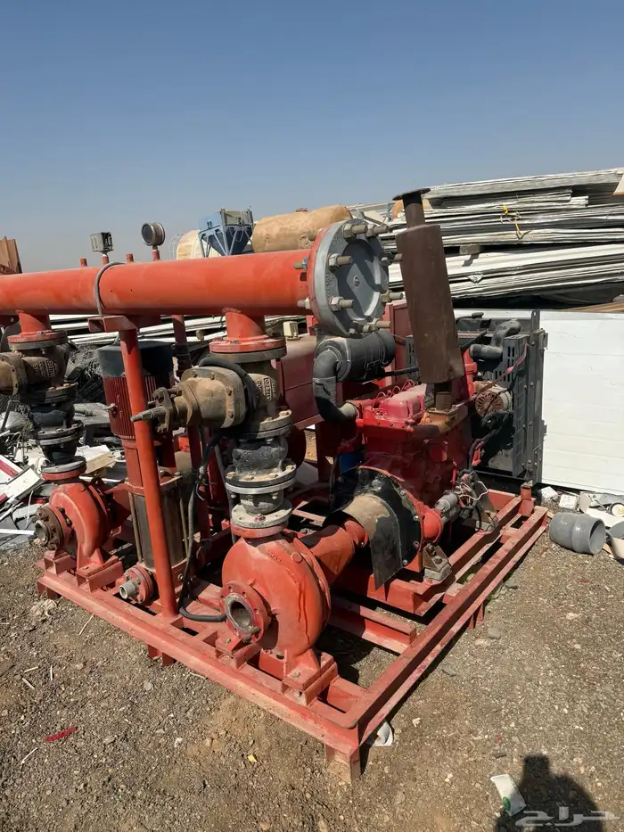 مضخه حريق دفاع مدني ثلاث نضام سيفيكو شغال للبيع مقاس 750 جال 3
