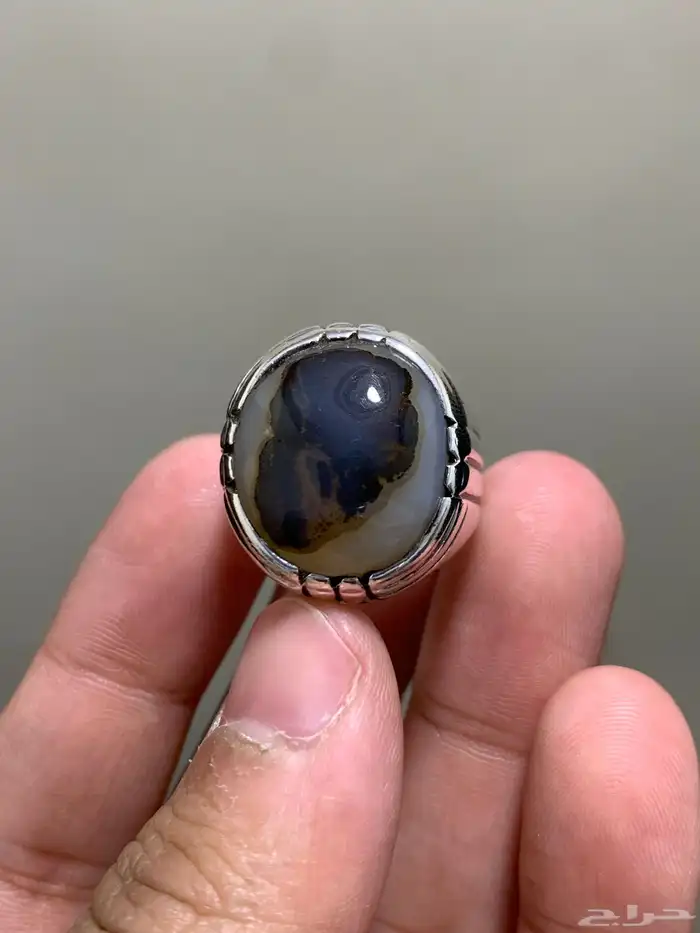 خاتم عقيق يماني مصور وجه طبيعي 100 نوادر الاحجار 2 1
