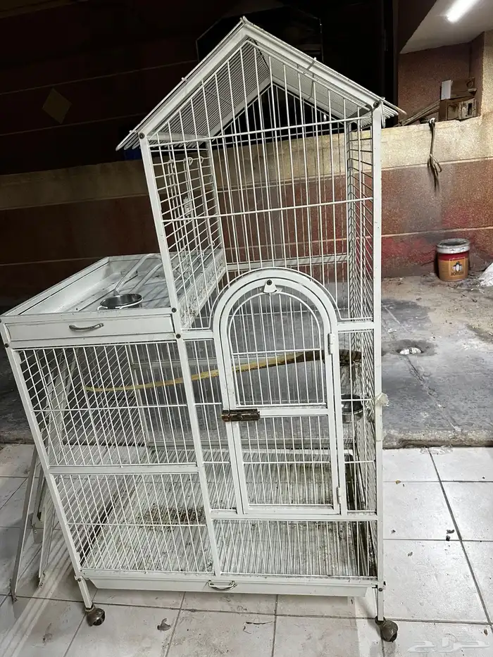 قفص ببغاء كبير و استاند بعجلات 0