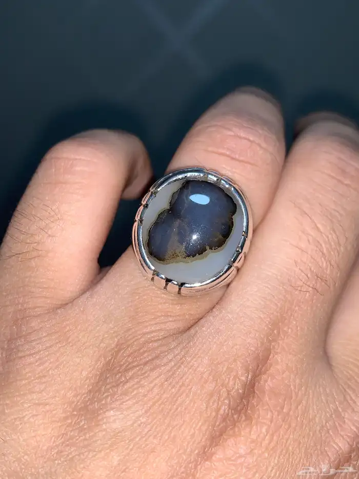 خاتم عقيق يماني مصور وجه طبيعي 100 نوادر الاحجار 2 9