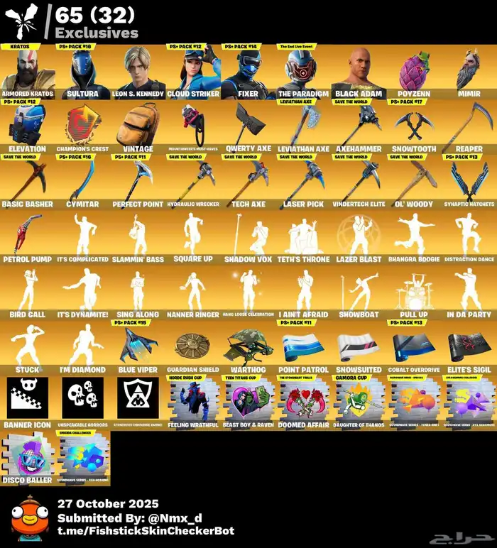 حساب فورت نايت 547سكن اساسي فيه اكس كريتوس 10
