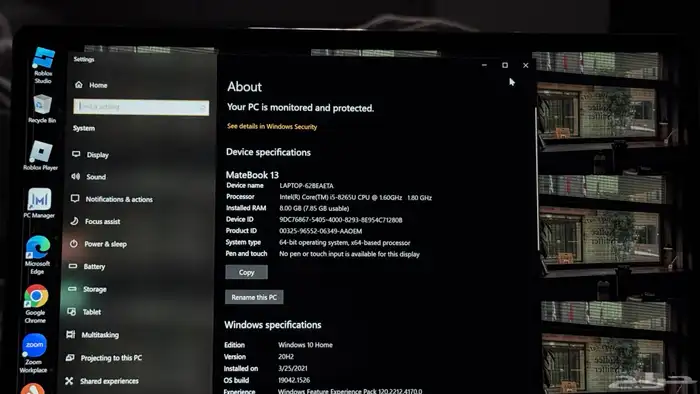 HUAWEI matebook 13 laptop  لابتوب هواوي ميت بوك 13 للبيع 12