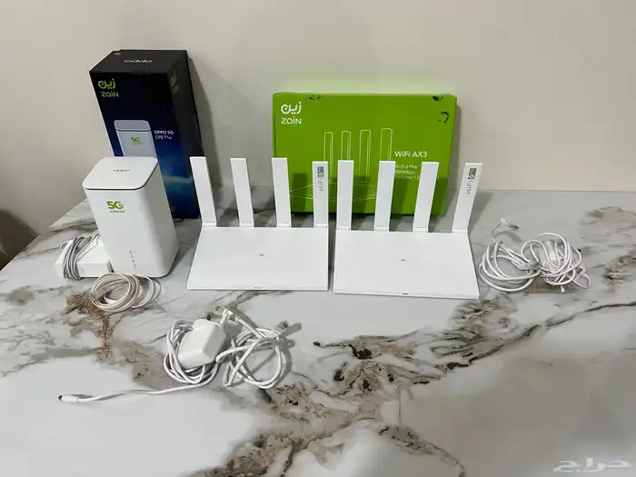 راوتر زين 5G OPPO مع موزعات شبكة هاواوي عدد 2 0