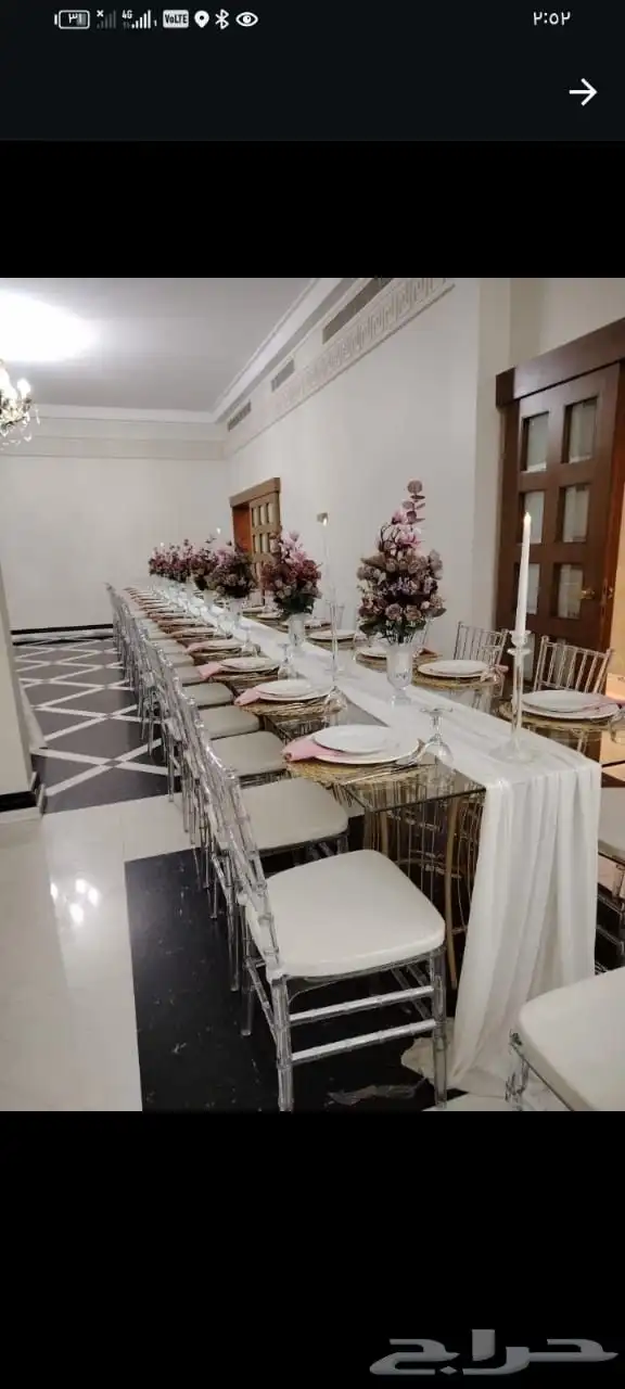 طاولات قزاز مع التنسيق طاولات طعام العشاء طاولات بوفي 3