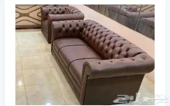 كنب جلد مكتبي كل ألوان و موديلات أمريكي و ملكي متوفر 7