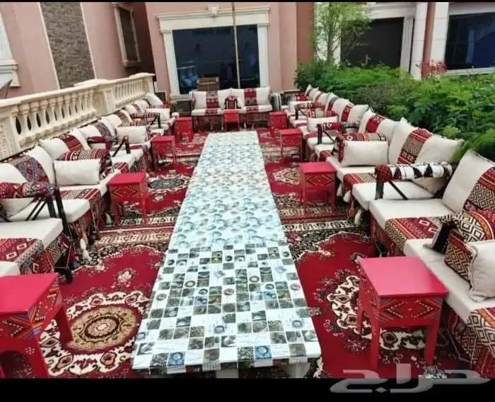 تاجير كراسي وطاوله تاجير جلسات شعبيه تنسيق ما يلزم الحفلات ت 0