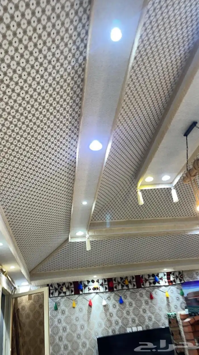 بيوت شعر مشب نار مشب رخام قرميد جمالون تلبيس قماش 0