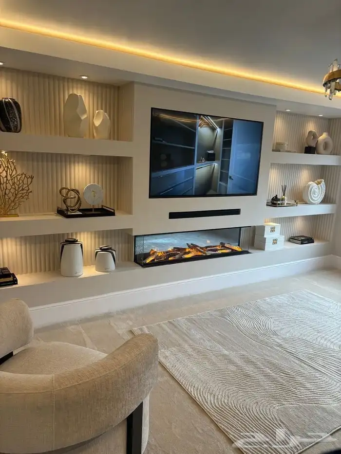 ديكورات داخليه خلفية شاشه بارزه كيرف 8