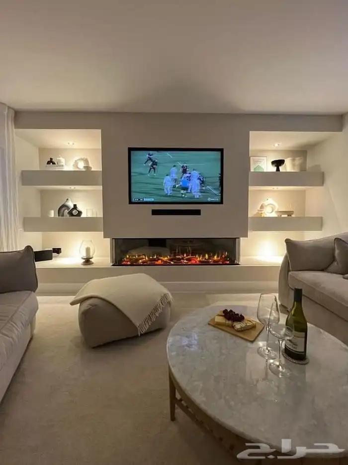 ديكورات داخليه خلفية شاشه بارزه كيرف 6