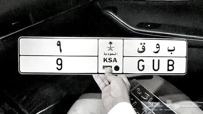 لوحة مميزة ب و ق 9 0