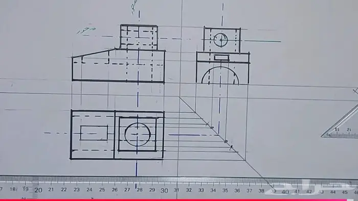 رسم هندسي دراونق لكلية الجبيل والمعهد التقني بالجبيل 5