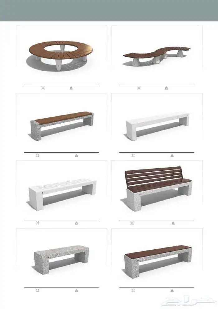 كراسي خرسانيه احواض زهور جميع اعمال زينة الحدائق 19