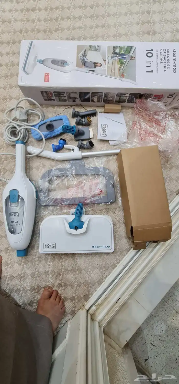 مكنسة بخار وناشف وكوايه 10 في 1 0