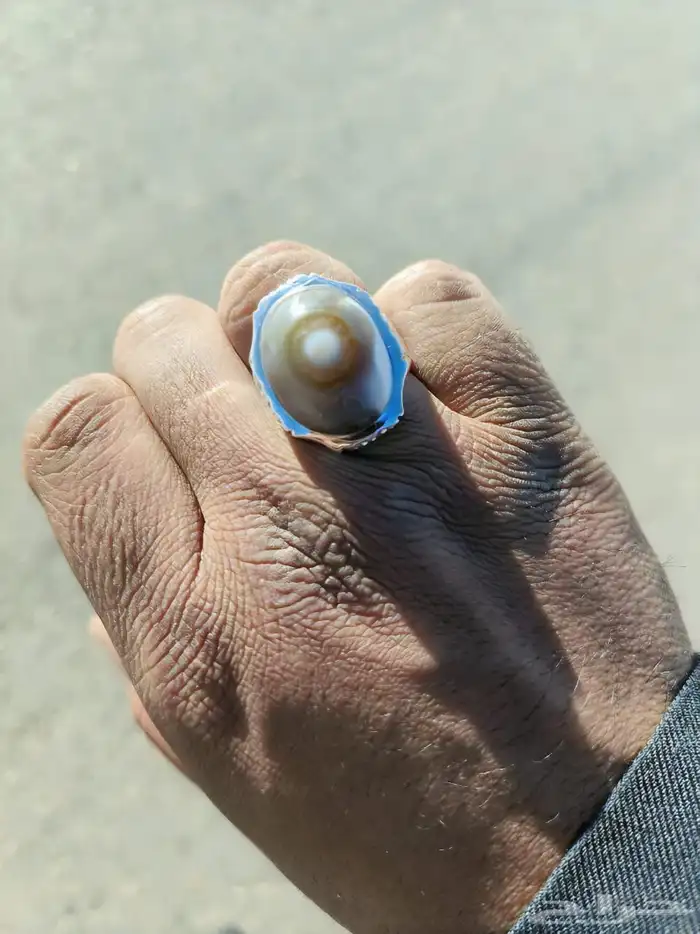 خاتم فضة بحجر العقيق السليماني الهندي فلاور 11