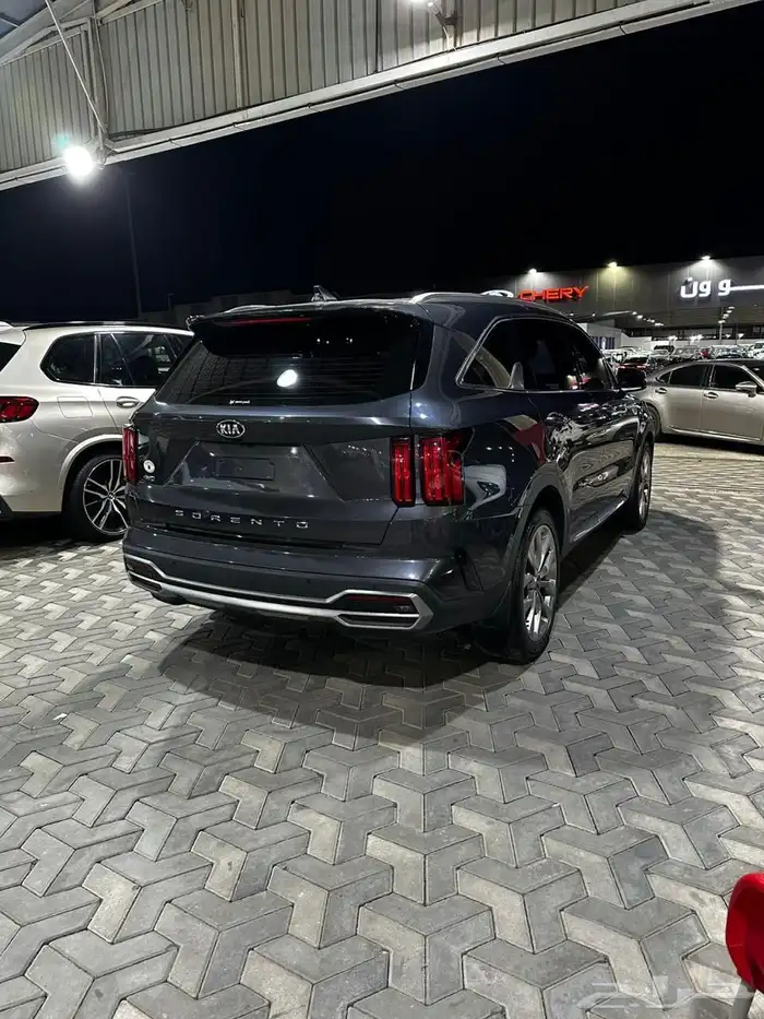 كيا سورنتو ازرق غامق 2021 ديزل بطاقة جمركية وارد كوريا 4