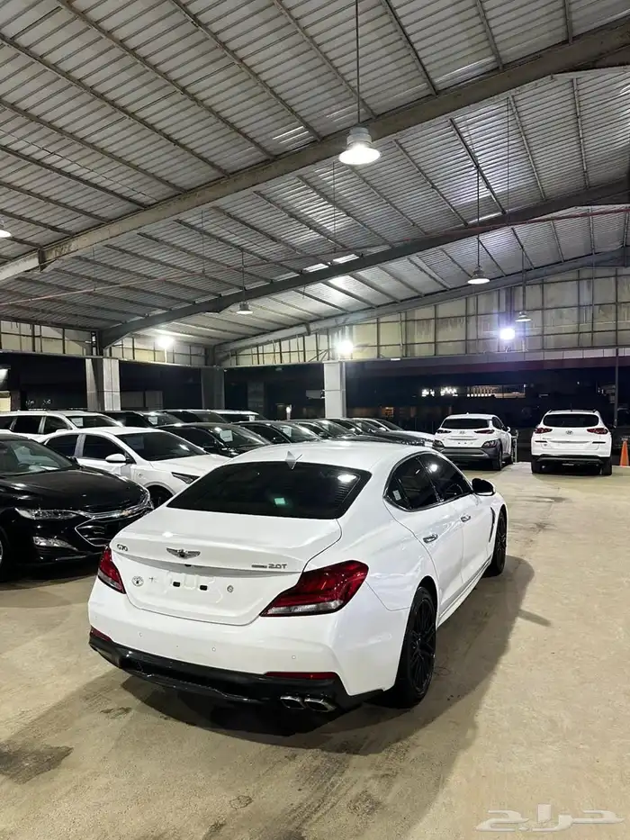 هيونداي جنيسيس ابيض 2020 بنزين بطاقة جمركية وارد كوريا 4