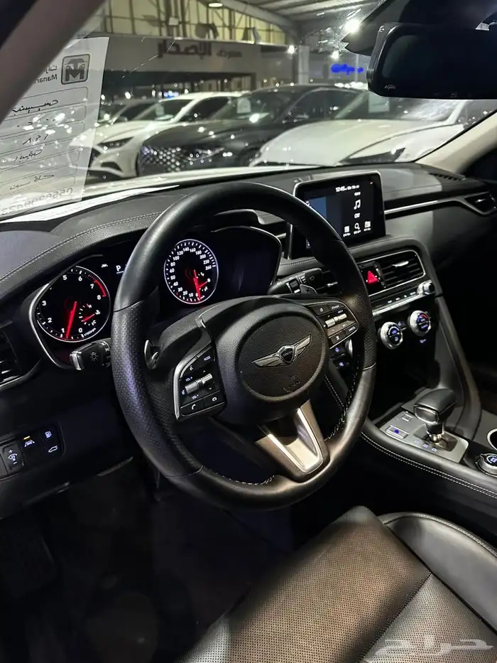 هيونداي جنيسيس ابيض 2020 بنزين بطاقة جمركية وارد كوريا 6