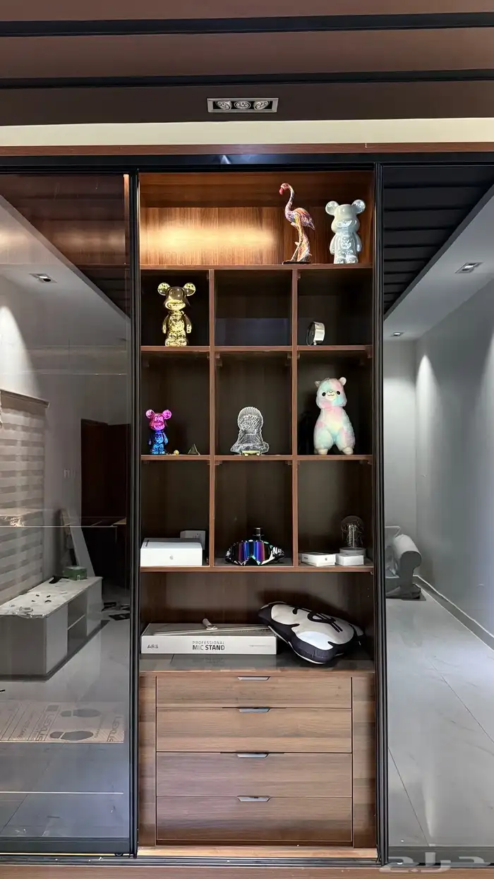 دولاب عرض مودرن زجاجي بإضاءة داخلية 4