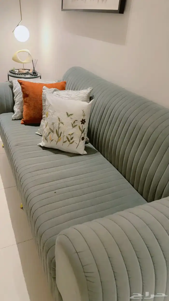 كنب 13 شخص لون تيفاني شبه جديد ونظيف 2