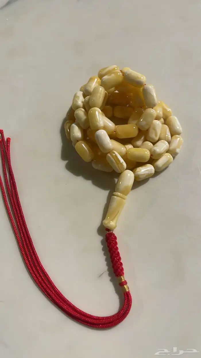 مسباح كهرمان طبيعي ابيض قديم 3