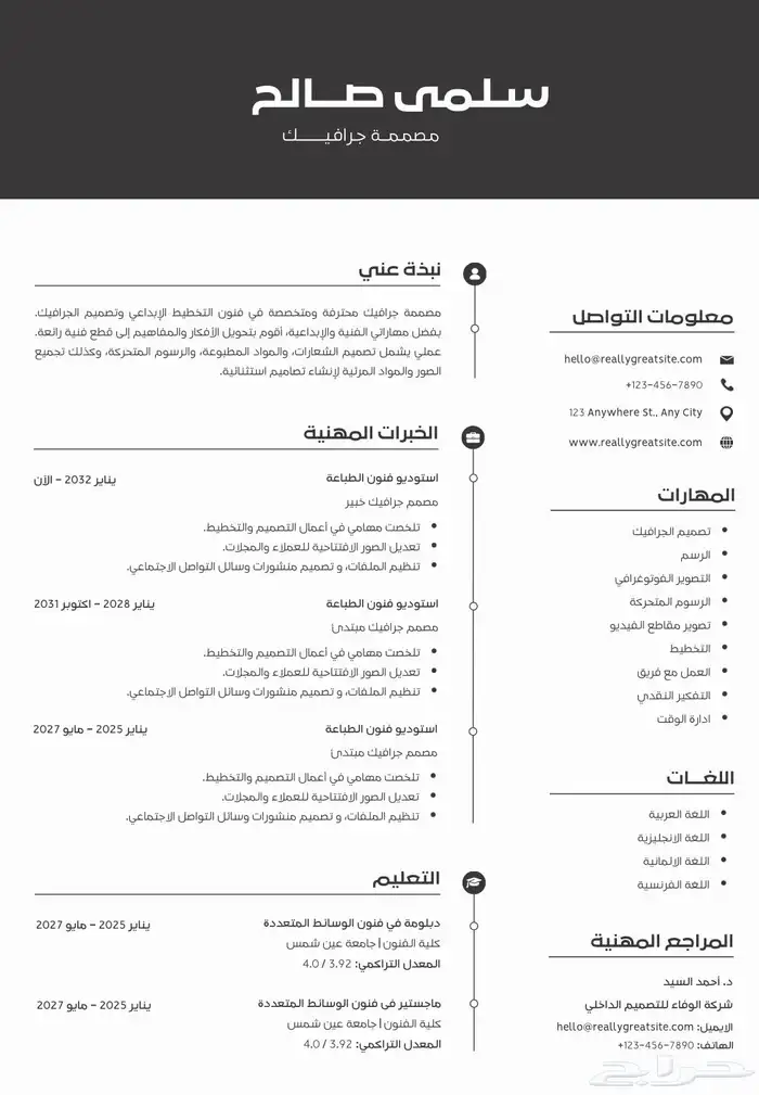 تصميم سيرة ذاتية (CV) بسعر رمزي 3