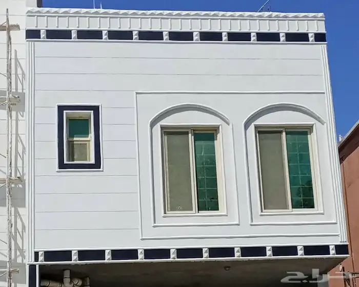 ديكورات خارجية اسمنتيه بطحاء الرياض بشكل الحجر 5