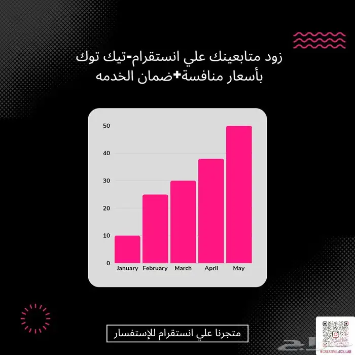 متابعين انستقرام و تيك توك بأسعار منافسة   ضمان الخدمة 0