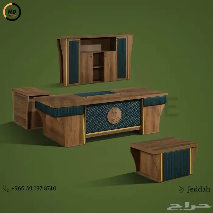 طاولة مكتب حديثة بتصميم عصري بأحجام مختلفة 29