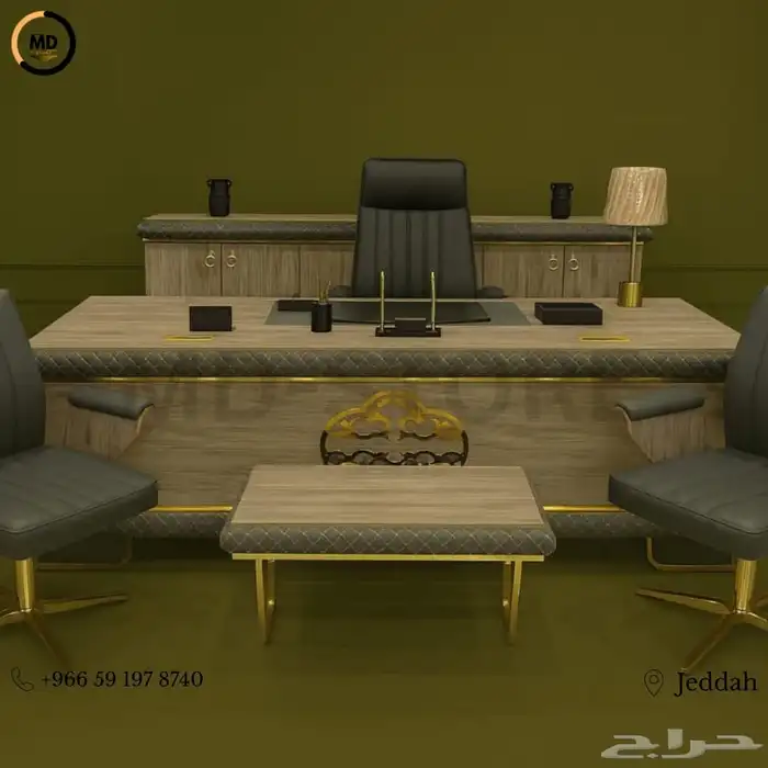 طاولة مكتب حديثة بتصميم عصري بأحجام مختلفة 22