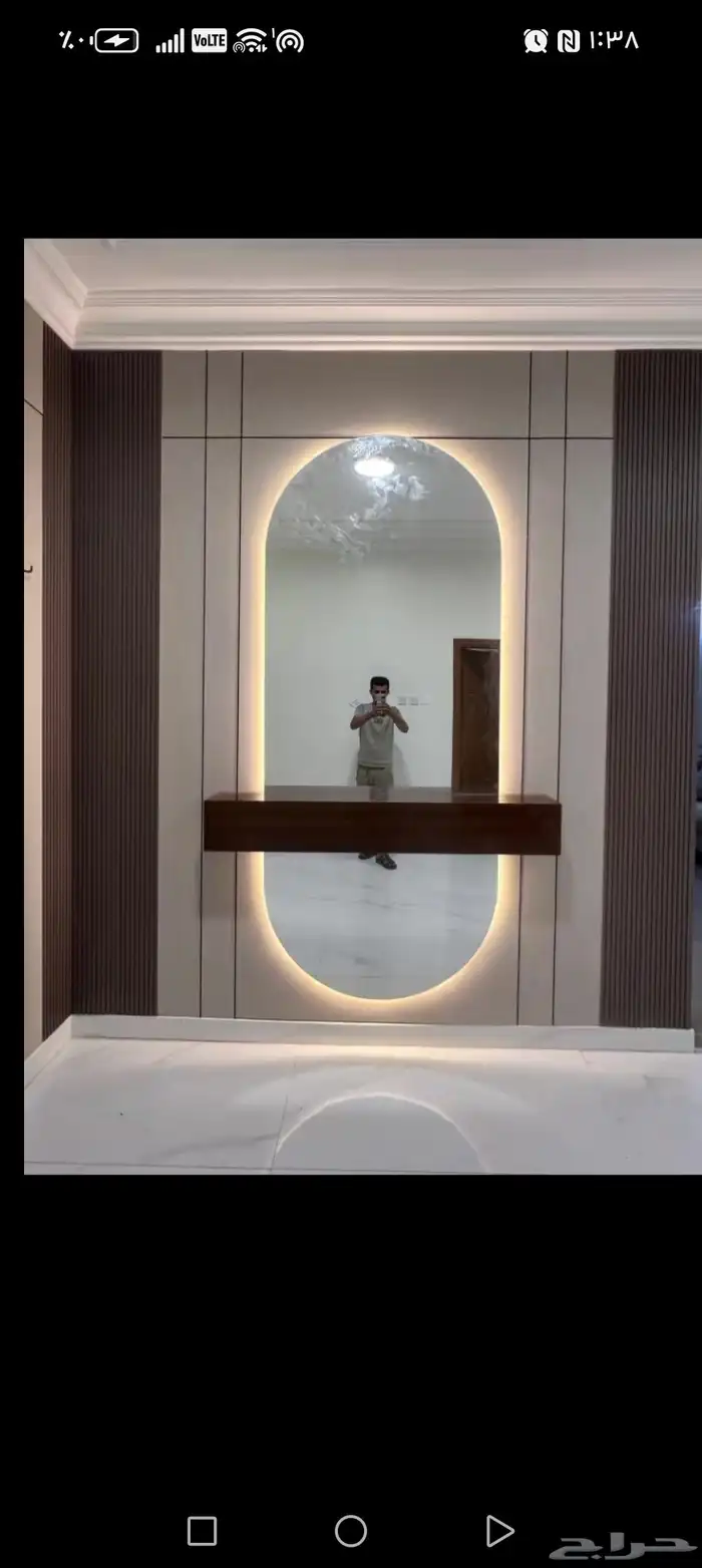 ديكورات داخليه تنسيق مداخل خلفيات شاشه ارضياة باركيه جبس بور 8