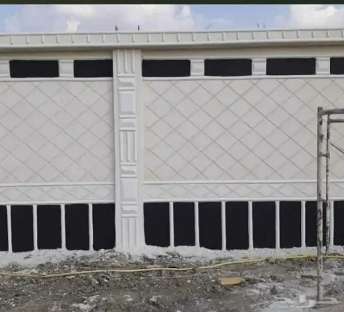 ديكورات خارجية اسمنتيه بطحاء الرياض بشكل الحجر 2