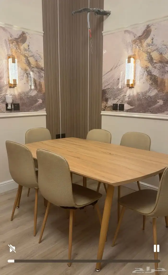 طاولة سفره مع 6 كراسي جلد 4