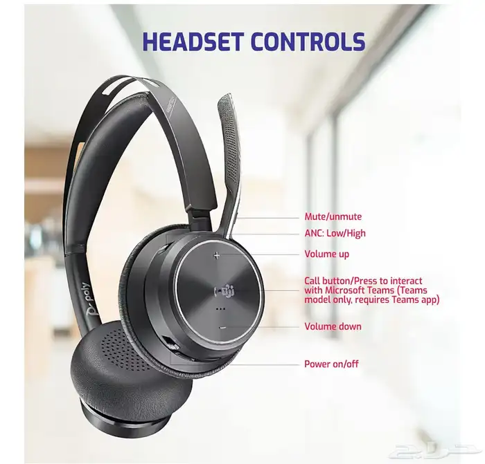 Plantronics Poly Voyager Focus 2 UC Wireless 2