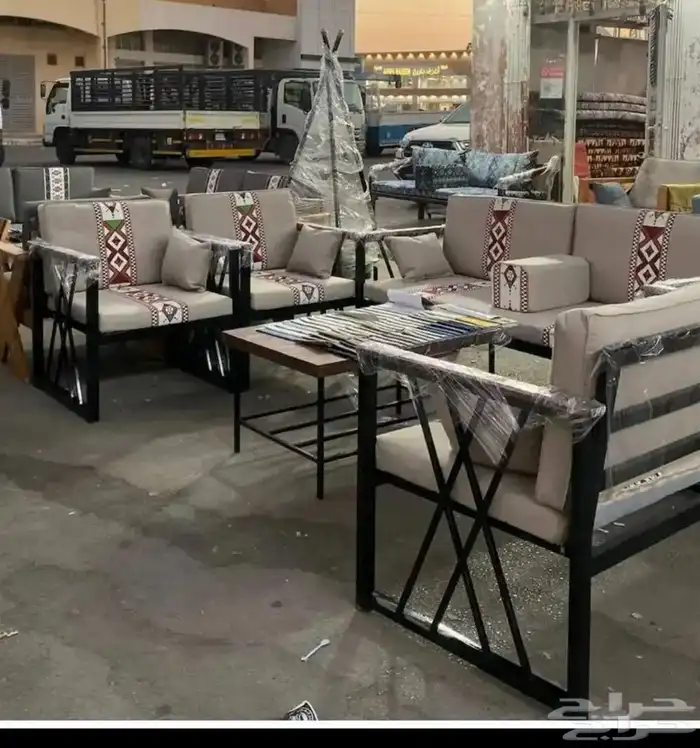 لتفصيل جلسات خارجية حديد خشب جميع انواع جلسات خارجية 9