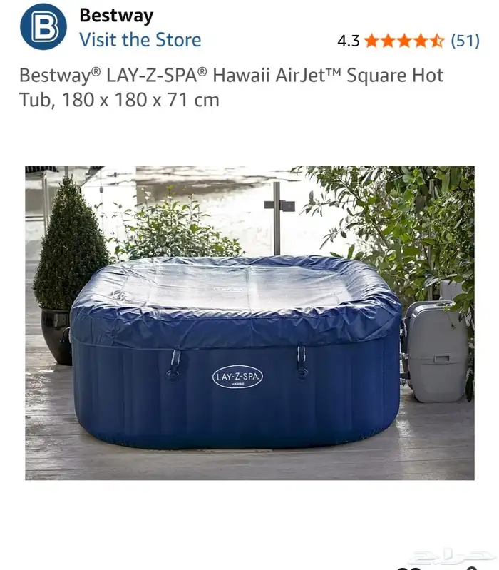 Brand Bestway Colour Hawaii AirJet Item weight 42 Kilog 3